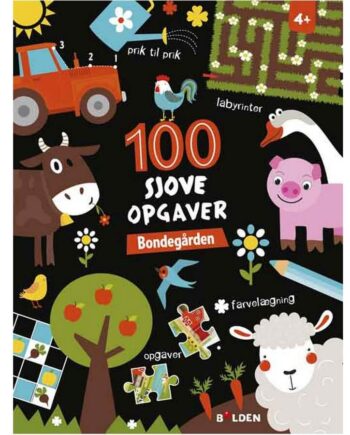 Aktivitetsbog 100 Sjove Opgaver Bondegård