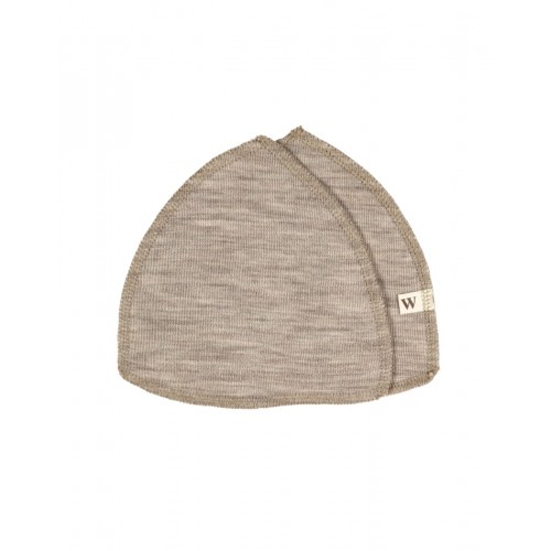 Ammeindlæg   100  økologisk Merino Uld    Sæt  Oeko-texâ  Beige Melange Medium  Ca  15 Cm   Diameter