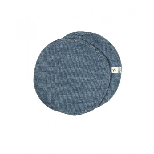 Ammeindlæg   100  økologisk Merino Uld    Sæt  Oeko-texâ  Blue Melange Medium  Ca  15 Cm   Diameter