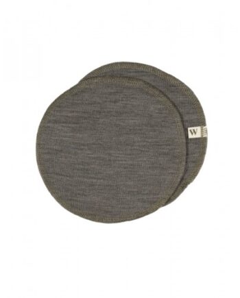 Ammeindlæg   100  økologisk Merino Uld    Sæt  Oeko-texâ  Brown Melange Medium  Ca  15 Cm   Diameter