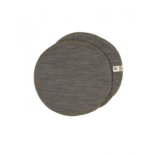 Ammeindlæg   100  økologisk Merino Uld    Sæt  Oeko-texâ  Brown Melange Medium  Ca  15 Cm   Diameter