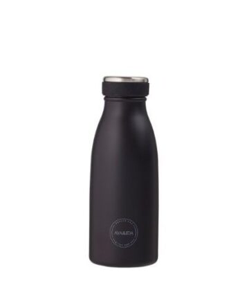 Aya Ida  Drinking Bottle  Drikkeflaske Med Låg  350 Ml  Matte Black