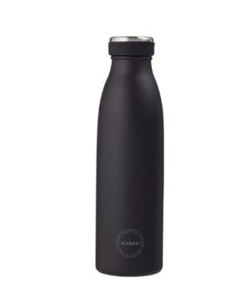 Aya Ida  Drinking Bottle  Drikkeflaske Med Låg  500 Ml  Matte Black