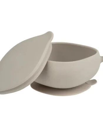 Box Madskål Med Låg Silikone Beige