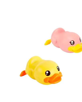 Duck Wind Up Bath Duck Gul Pink