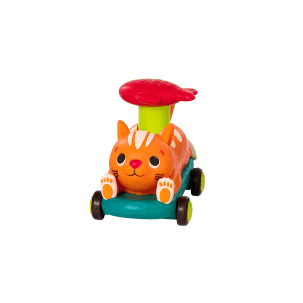 Toys  Push And Go Dyrebiler Orange Kat
