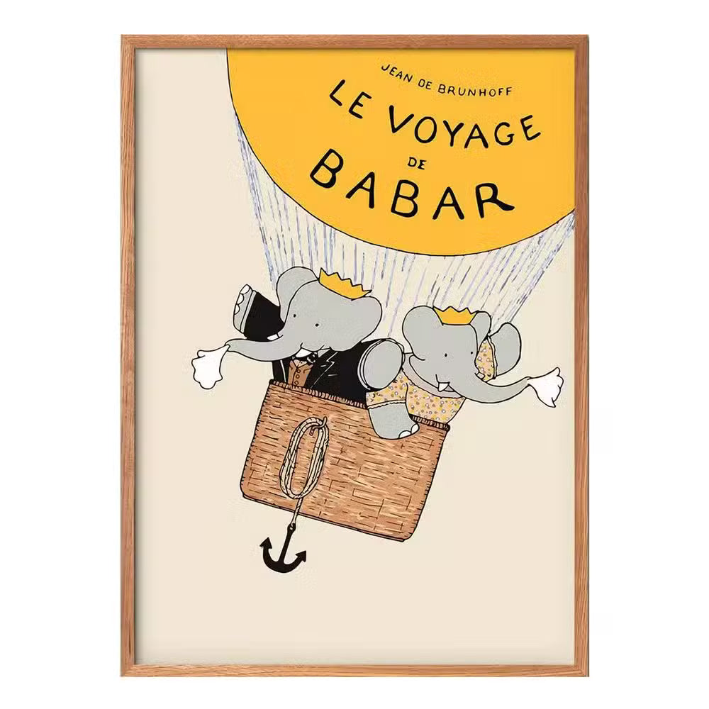 Babar Plakat Le Voyage De Babar-30   40 Cm