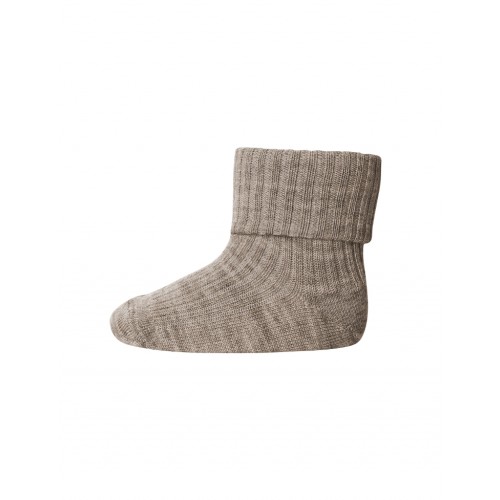Baby Ankel Strømper   Merino Uld Med Ombuk