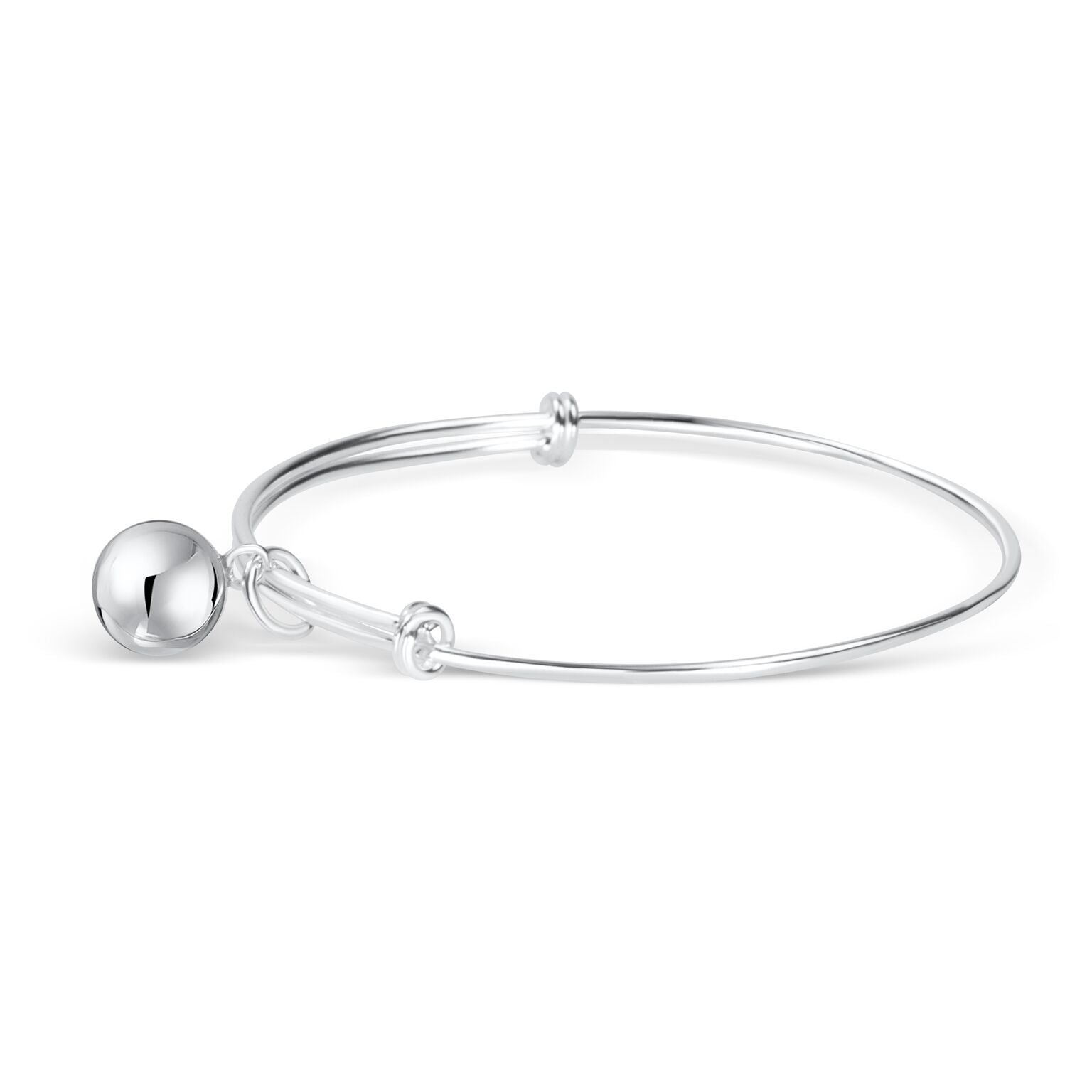 Baby Armring   Sølv Med Kugle