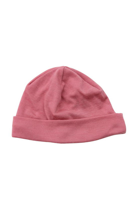 Baby Beanie Uldhue Dark Coral