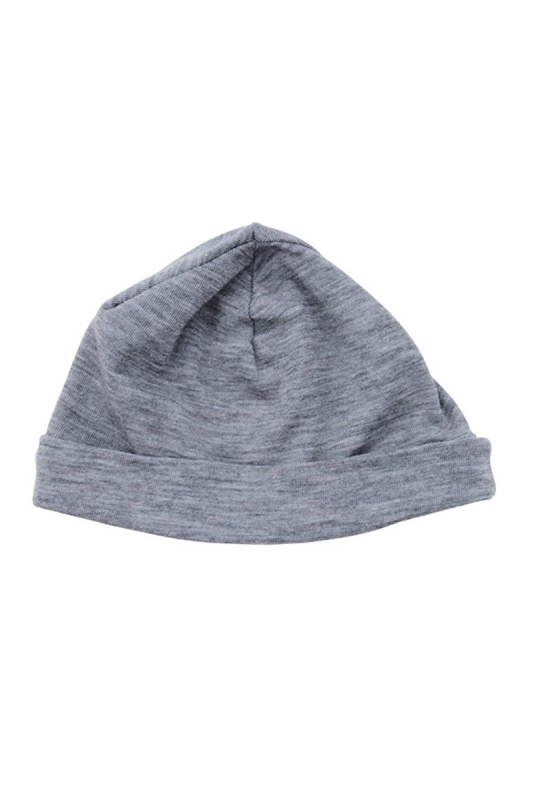 Baby Beanie Uldhue Gråmeleret