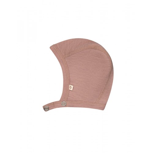 Baby Hjelm Med Trykknapper   100  økologisk Merino Uld  Tynd Kvalitet   Lag Stof 50 56 Soft Rose