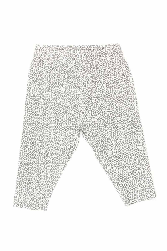 Baby Leggings Hvidt Bobleprint