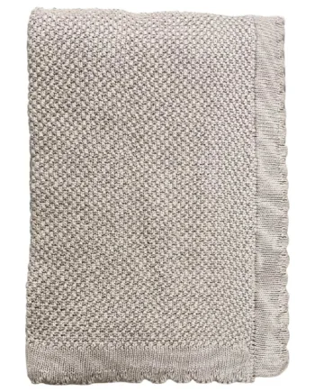 Baby Plaid Bomuld Strikket Imp  457 Beige