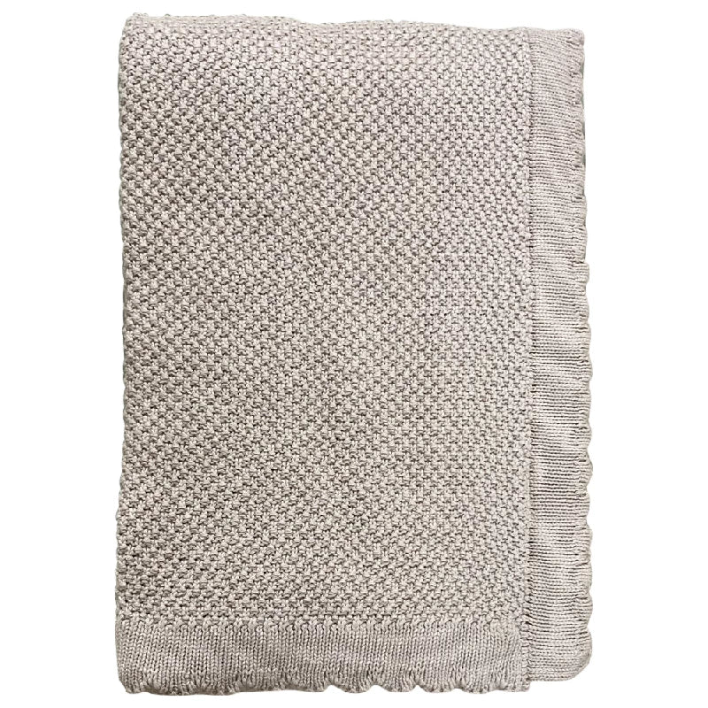 Baby Plaid Bomuld Strikket Imp  457 Beige