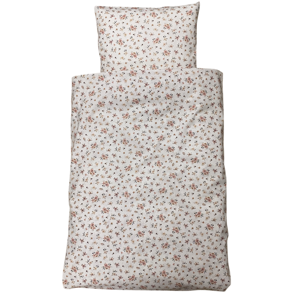 Baby Sengelinned  Dess  1340 Hvid    Pastelfarvede Smukke Blomster