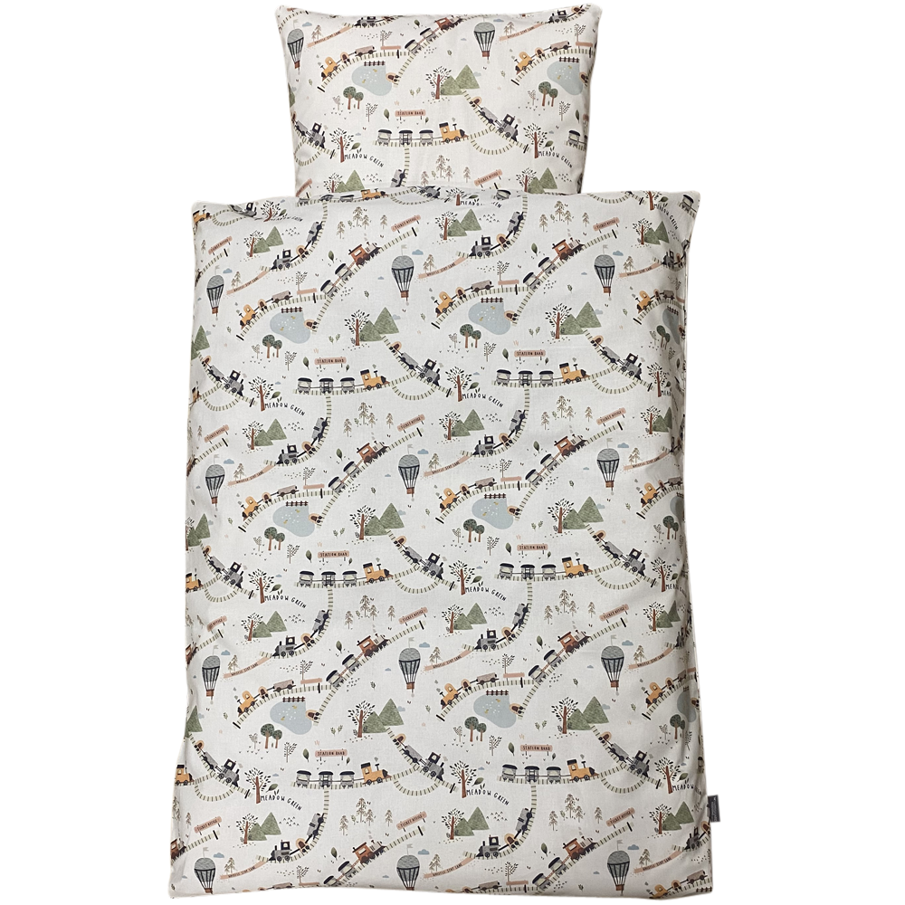 Baby Sengelinned  Dess  1338 Toge På Snoede Veje  Pastel Beige Og Grønne Nuancer