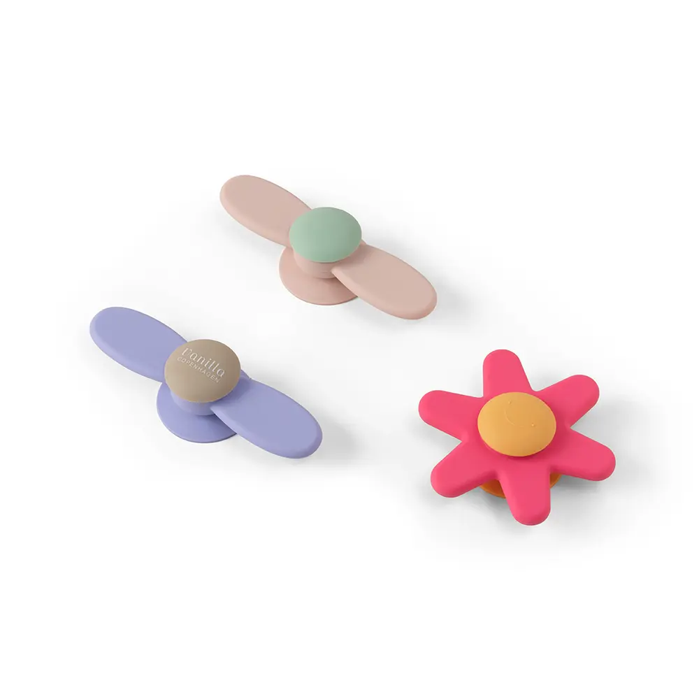 Baby Spinners Med Sugekop  -pak Pink