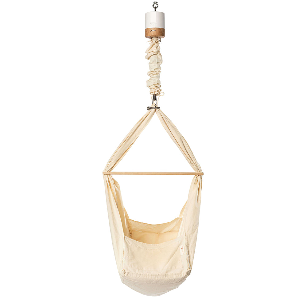 Babynohr   Slyngevugge Med Motor Hvid Nature White Babynohr Dk