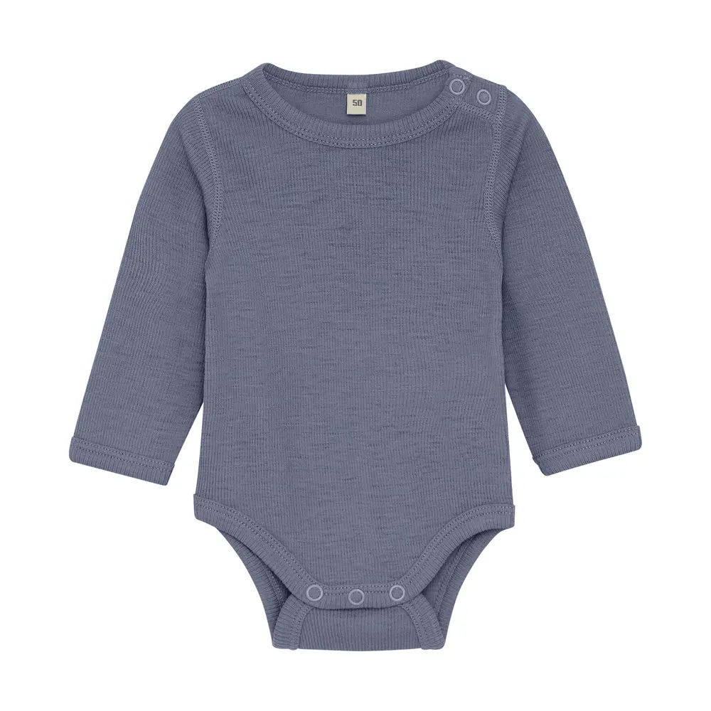 Uld Body Langærmet Body Solid Folkstone Gray Melange 80