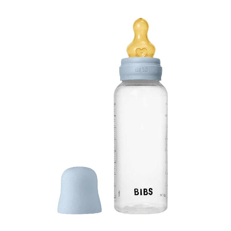 Bibs Baby Flaske Rund Latex   Pack 270 Ml Medium Flow Baby Blue