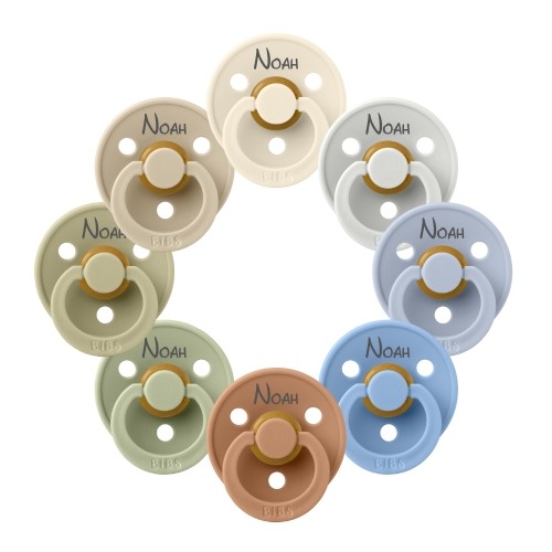 Bibs Colour  Str      -  Mdr    Rund Latex  Sutter Med Navn   -pak