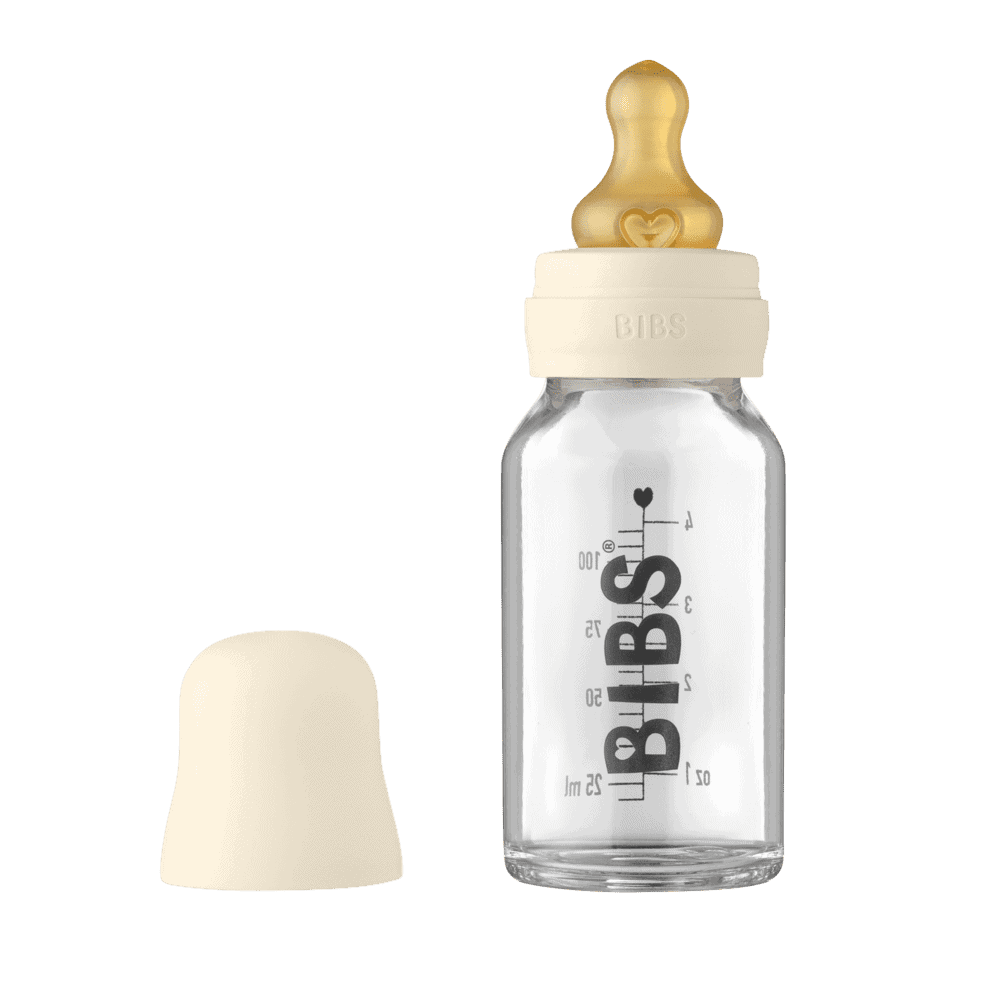 Bibs Glassutteflaske Latex 110ml Ivory