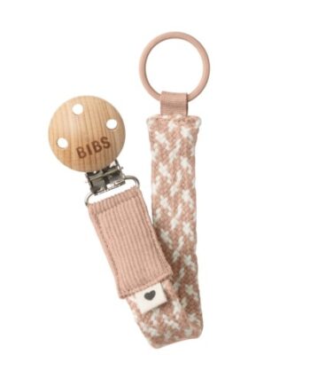 Bibs Paci Braid  Suttesnor  Blush   Ivory