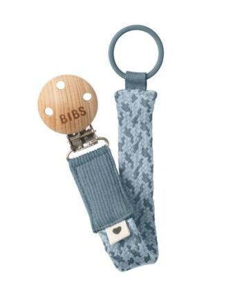 Bibs Paci Braid  Suttesnor  Petrol   Baby Blue