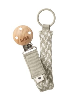 Bibs Paci Braid  Suttesnor  Sand   Ivory