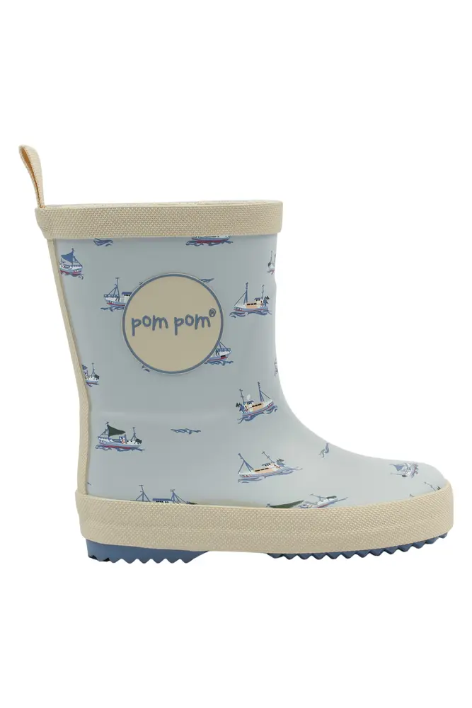 Bliss Gummistøvle    Print Pearl Blue Boat Aop 29