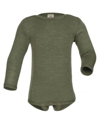 Body Med Lange ærmer   Merino Uld Og Silke 50 56 Olive