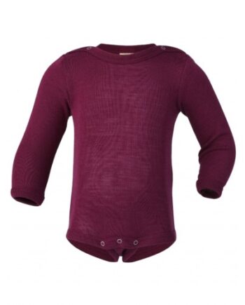 Body Med Lange ærmer   Merino Uld Og Silke 50 56 Orchid