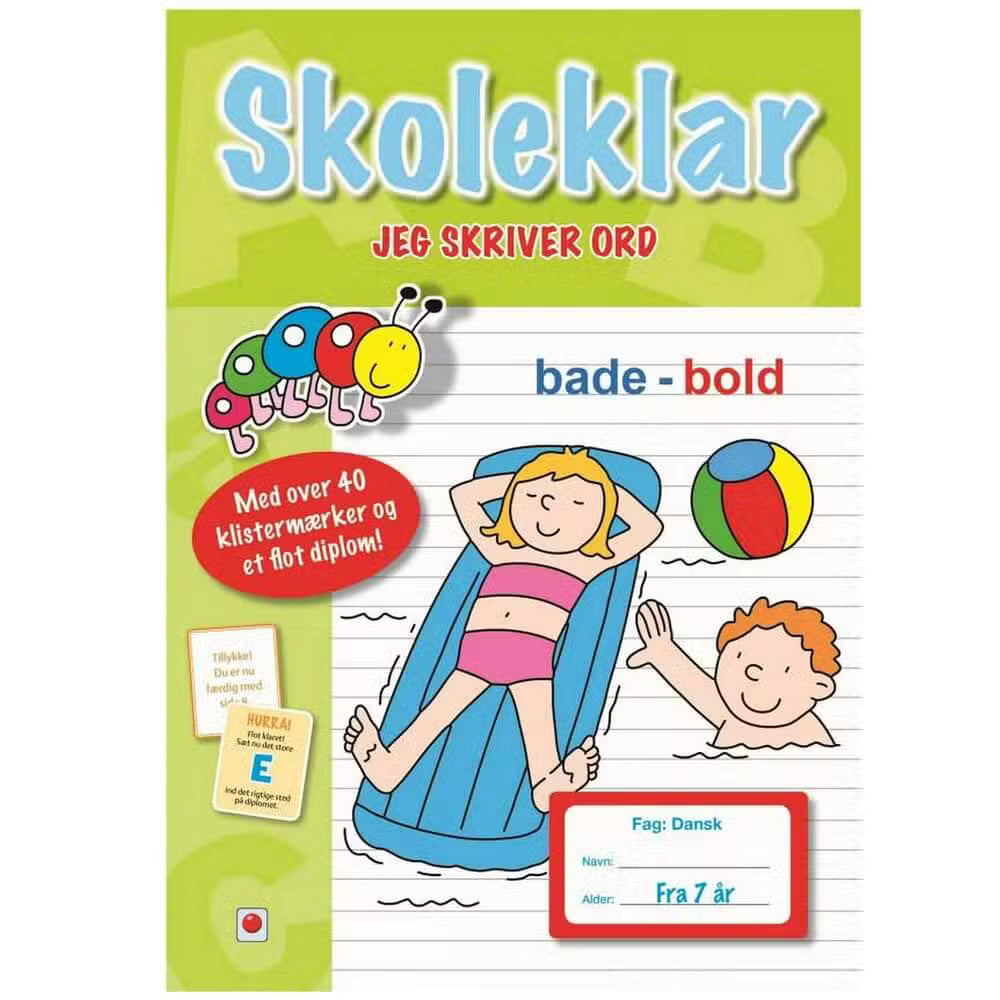 Bolden Skoleklar Jeg Skriver Ord