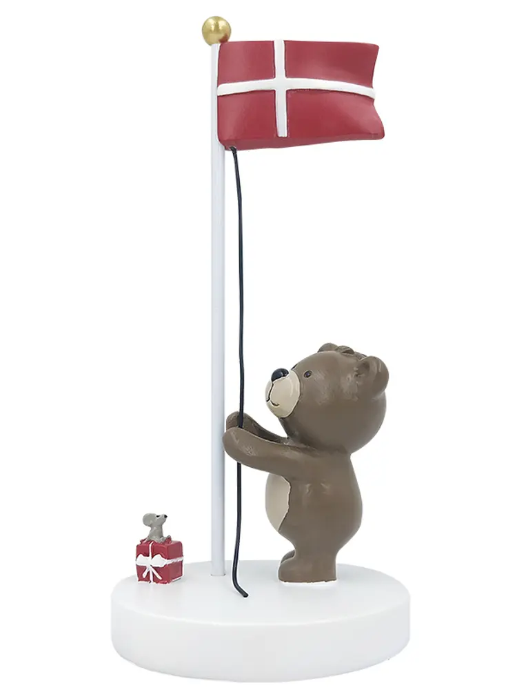 Bordflag  Bamse Med Mus Og Gave