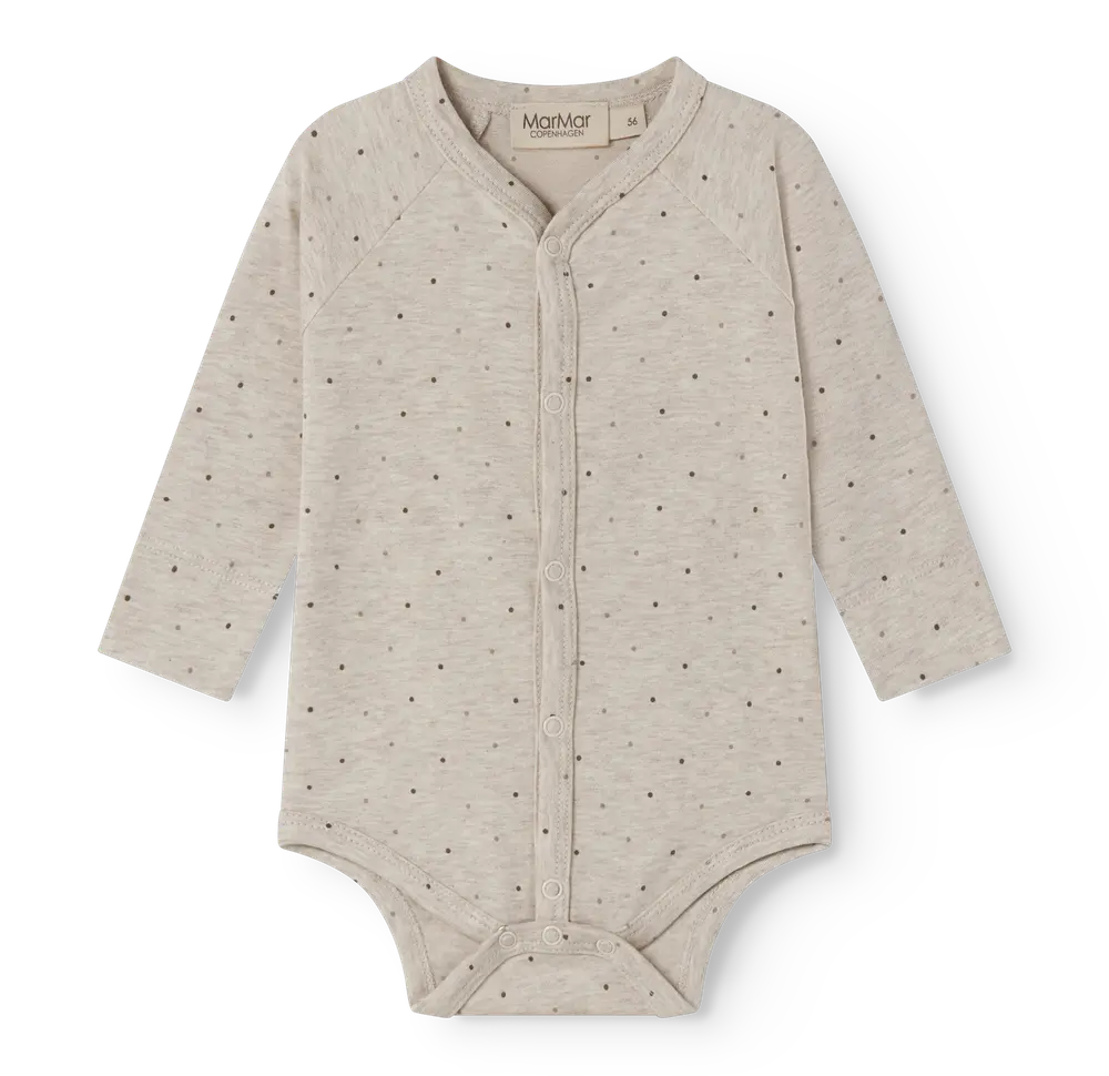 Bruno Langærmet Body Beige Mel Dot 62   Mdr