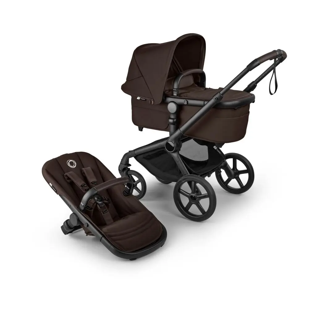 Bugaboo Fox   Renew Complete Kombivogn Black Cocoa Brown