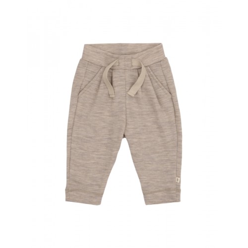 Bukser Med Snor   Taljen   100  Merino Uld Til Baby Beige Melange 62