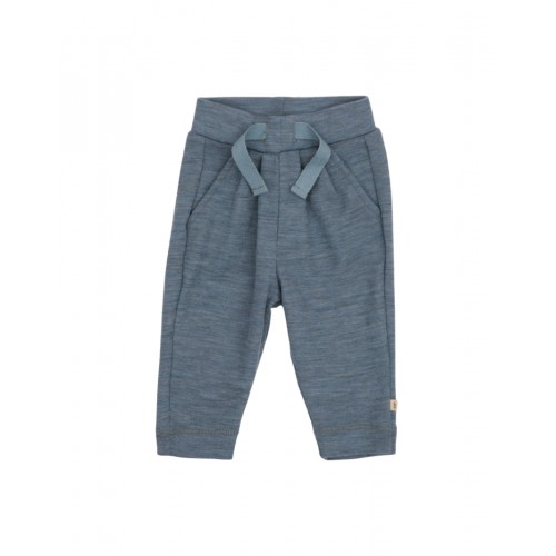 Bukser Med Snor   Taljen   100  Merino Uld Til Baby Blue Melange 62
