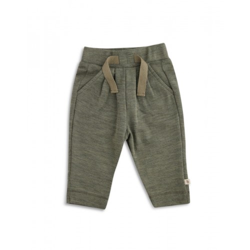 Bukser Med Snor   Taljen   100  Merino Uld Til Baby Moss Melange 62