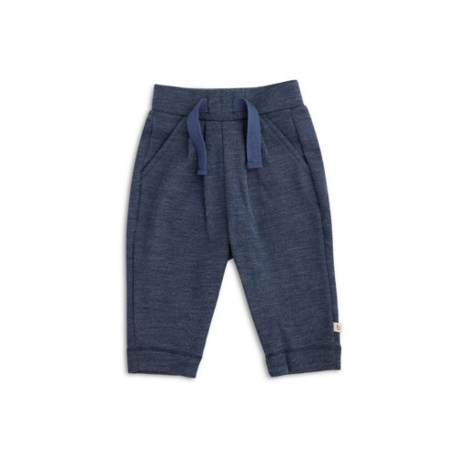 Bukser Med Snor   Taljen   100  Merino Uld Til Baby Navy Melange 62
