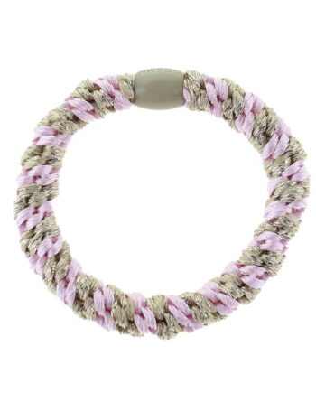 By Stær Elastik Multi Lyserød Beige Glimmer
