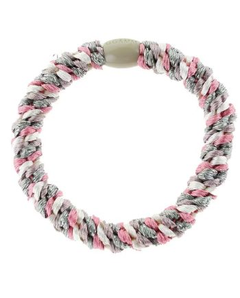 By Stær Elastik Multi Pink Grå Glimmer