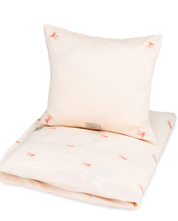 Broderet Cam Cam Sengetøj  Baby  70x100 Cm -new  Bows