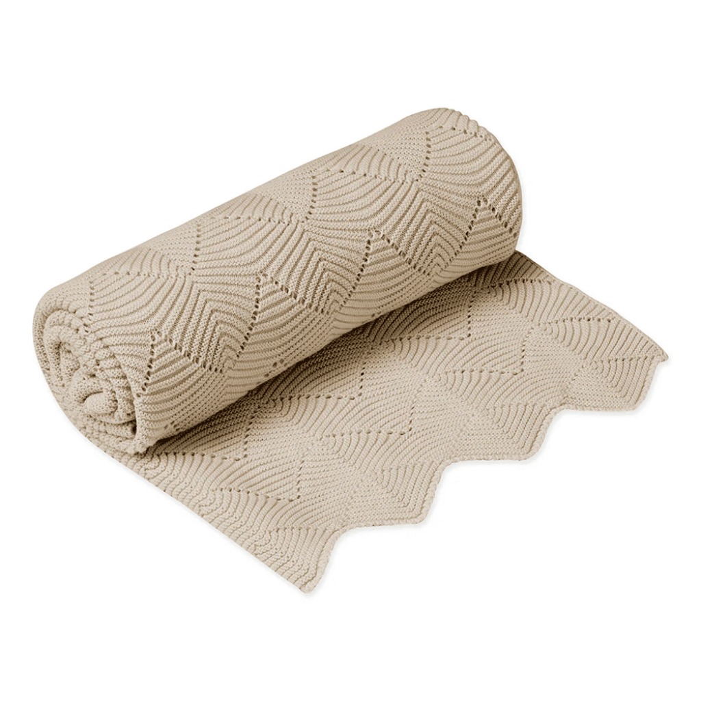 Cam Cam Scallop Striktæppe Almond