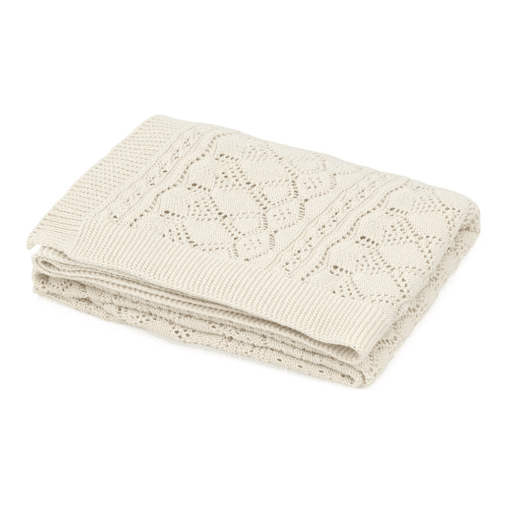 Cam Cam Pointelle Baby Striktæppe Off White