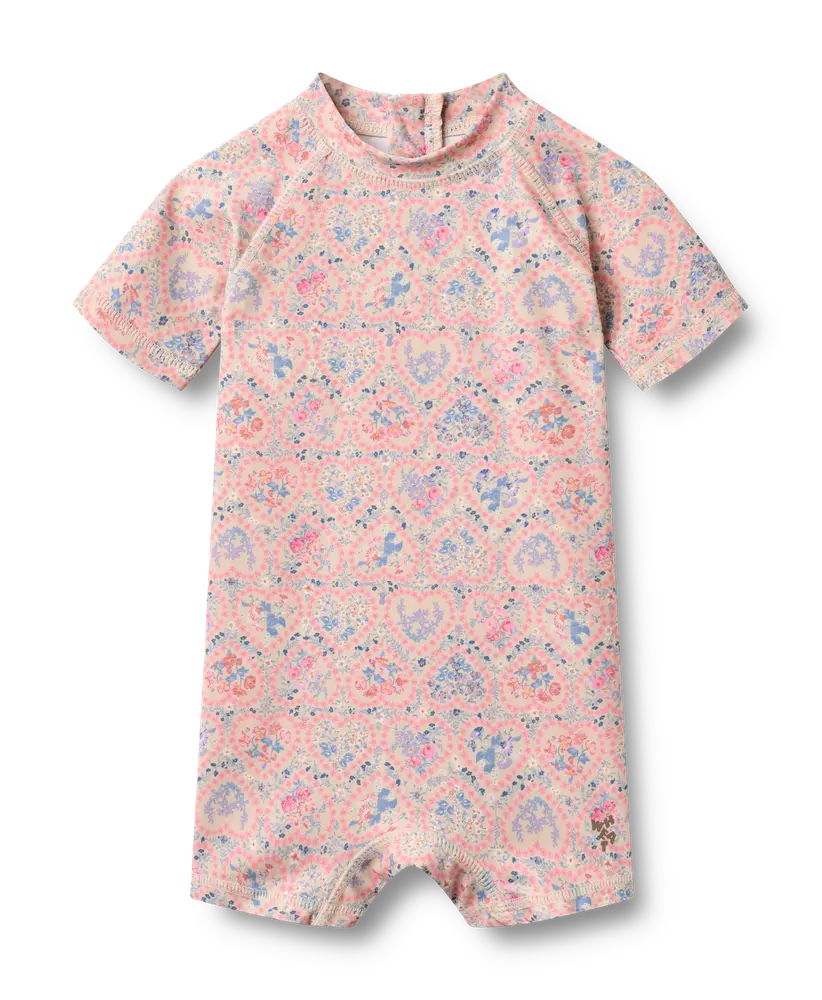 Cas Badedragt Pink Heart Flowers 62