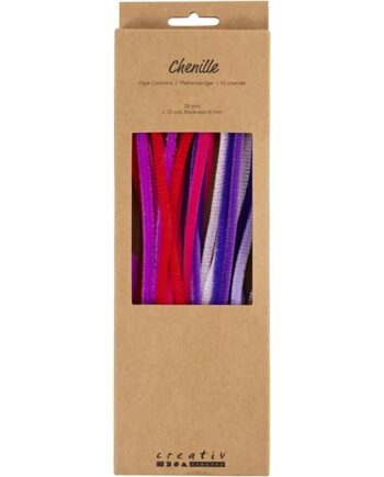Chenille Lilla Og Pink 25 Stk
