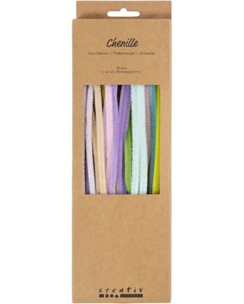 Chenille Pastel Farver 25 Stk
