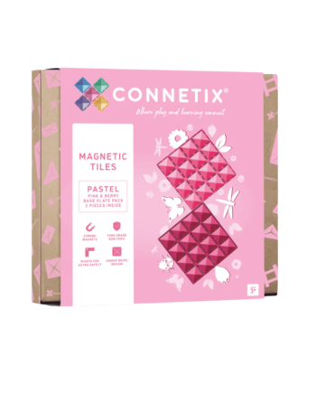 Connetix Base Plate   Stk Pink Berry